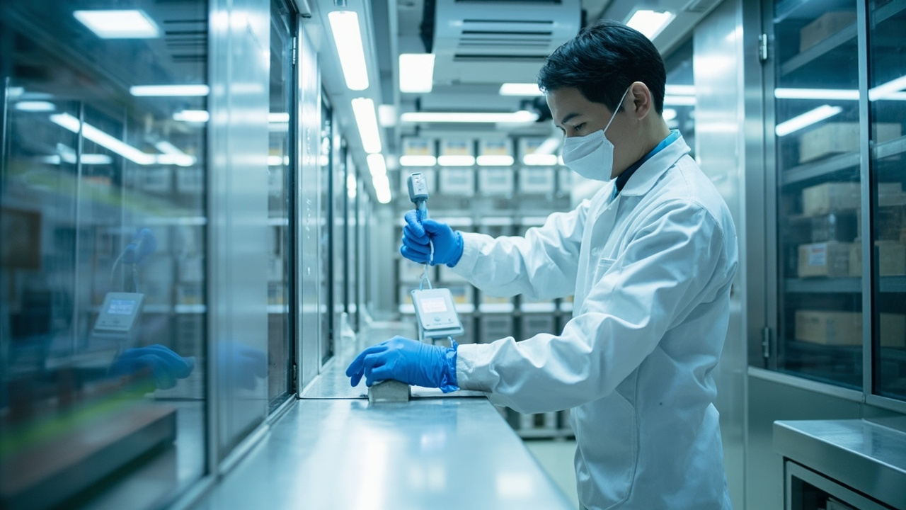 Chambre froide professionnelle en fonctionnement