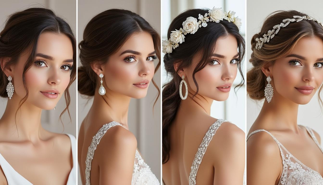 découvrez les boucles d'oreilles pour mariage idéales, sélectionnées selon la coiffure de la mariée, pour sublimer ce jour unique avec élégance et harmonie.