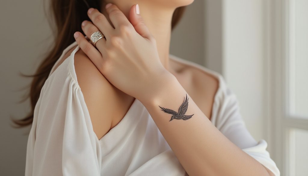 découvrez des tatouages femme oiseau alliant légèreté et une symbolique profonde, révélant des motifs pleins de sens et d'élégance.