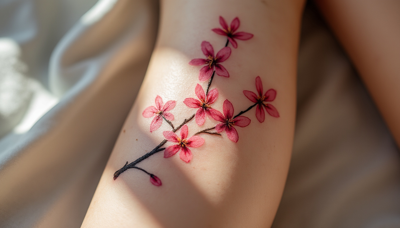 découvrez la fleur de cerisier tatouage, un motif poétique chargé de beauté, mais qui révèle aussi un sens profond et sombre, entre fragilité et mystère.
