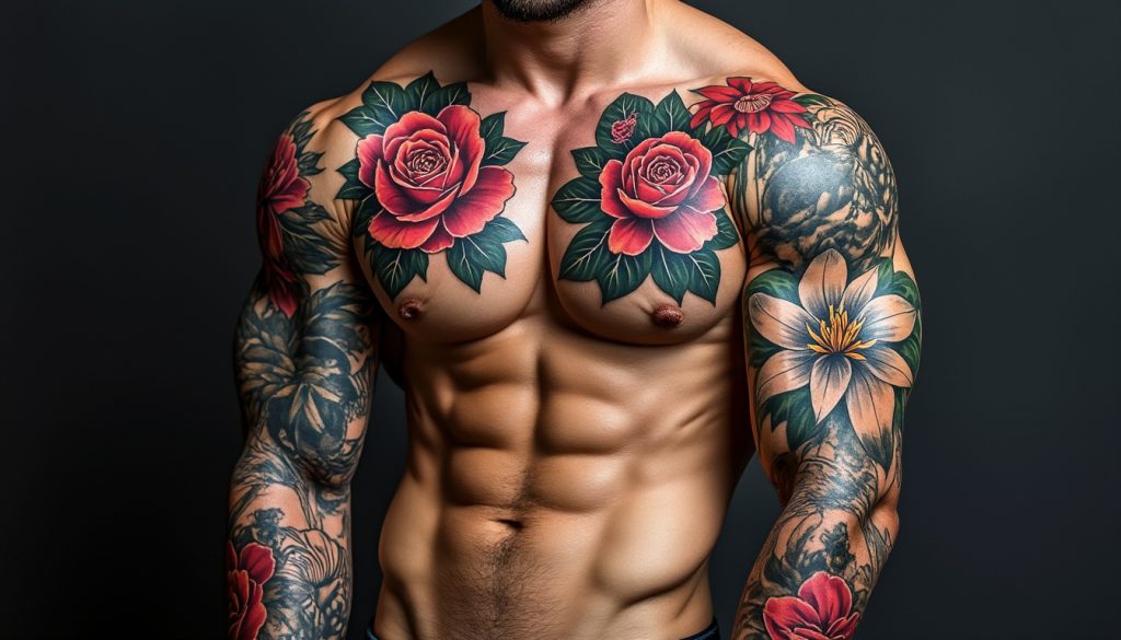 découvrez des idées de tatouages fleurs pour hommes alliant virilité et élégance, sans recourir aux motifs classiques comme le crâne de mort.