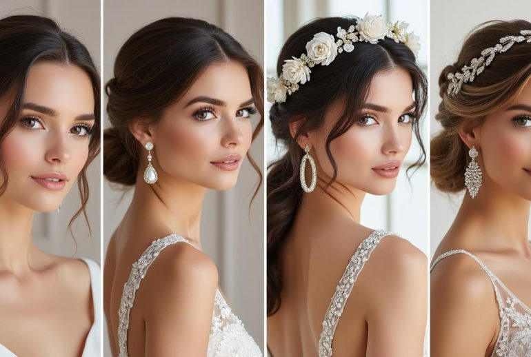 découvrez les boucles d'oreilles pour mariage idéales, sélectionnées selon la coiffure de la mariée, pour sublimer ce jour unique avec élégance et harmonie.