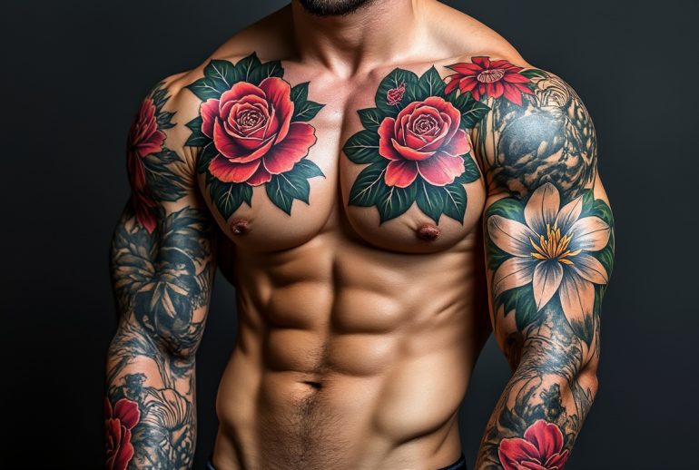 découvrez des idées de tatouages fleurs pour hommes alliant virilité et élégance, sans recourir aux motifs classiques comme le crâne de mort.